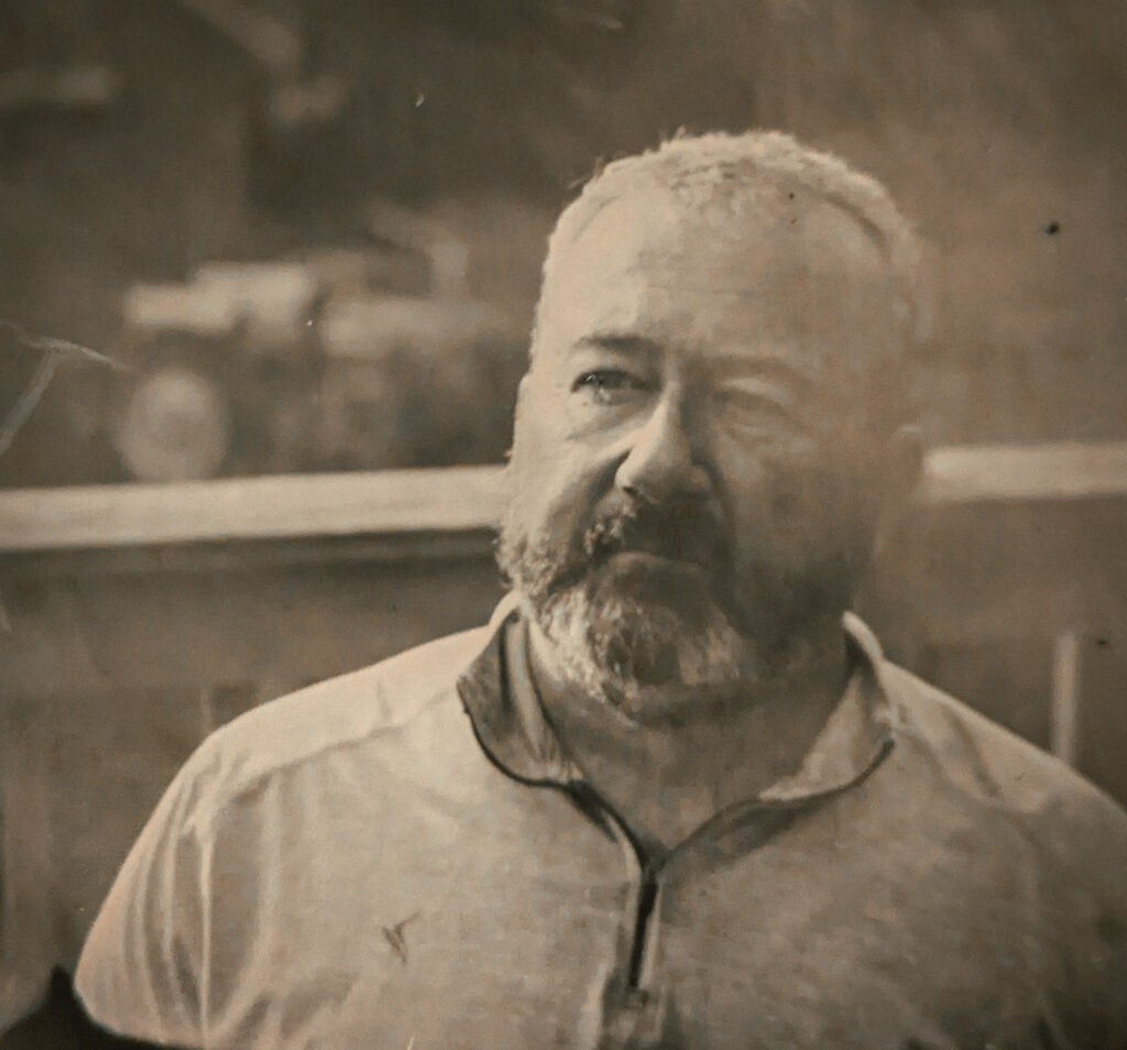 Tintype self portrait on 4x5 metal plate using wet plate collodion process