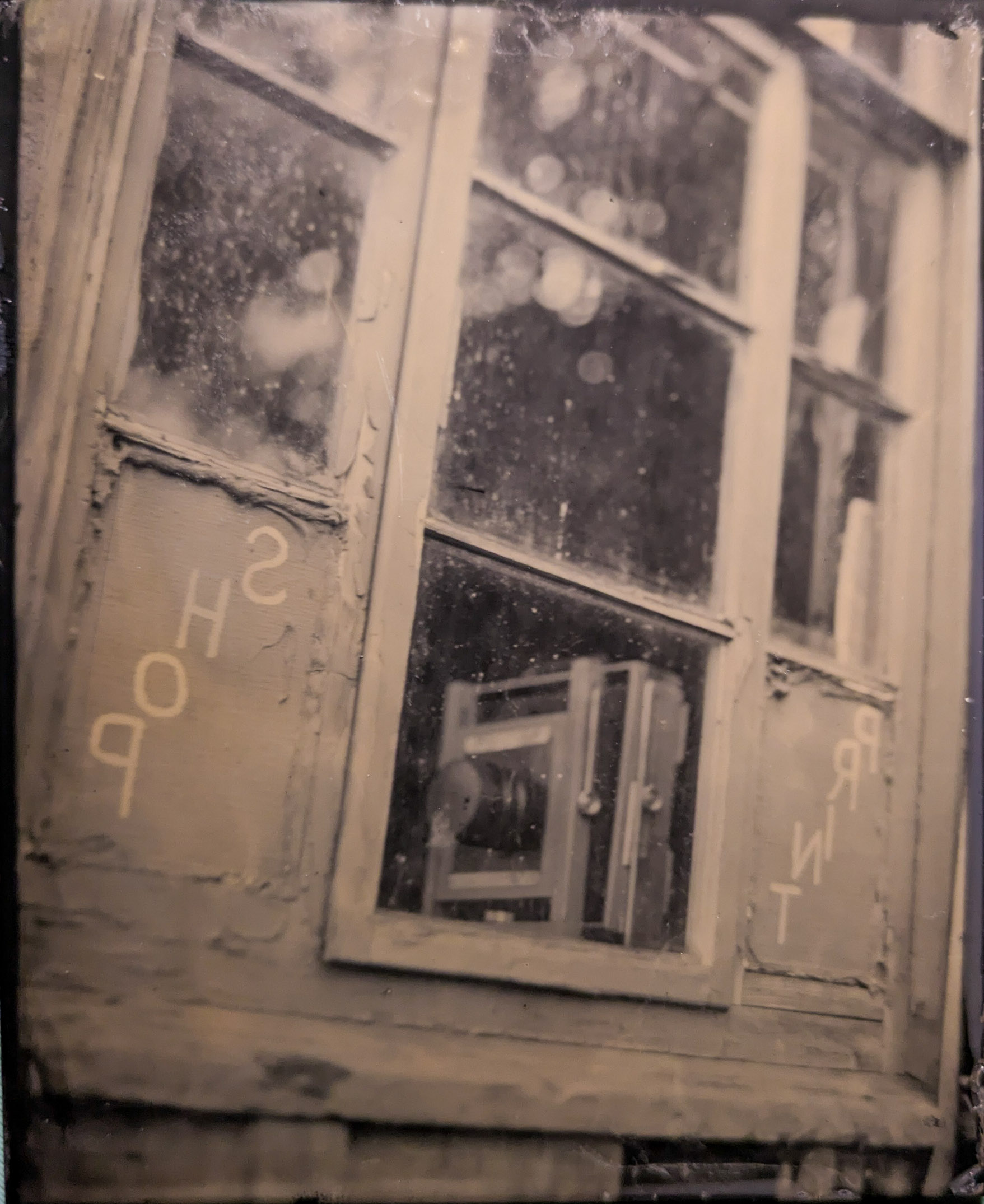 One-of-a-kind handmade tintype photograph